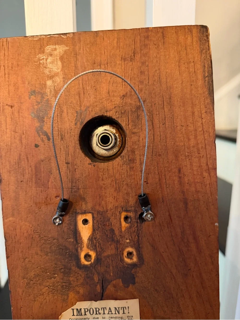 Amazing Vintage Wood Wall Sconce with Clear Glass Chimney
